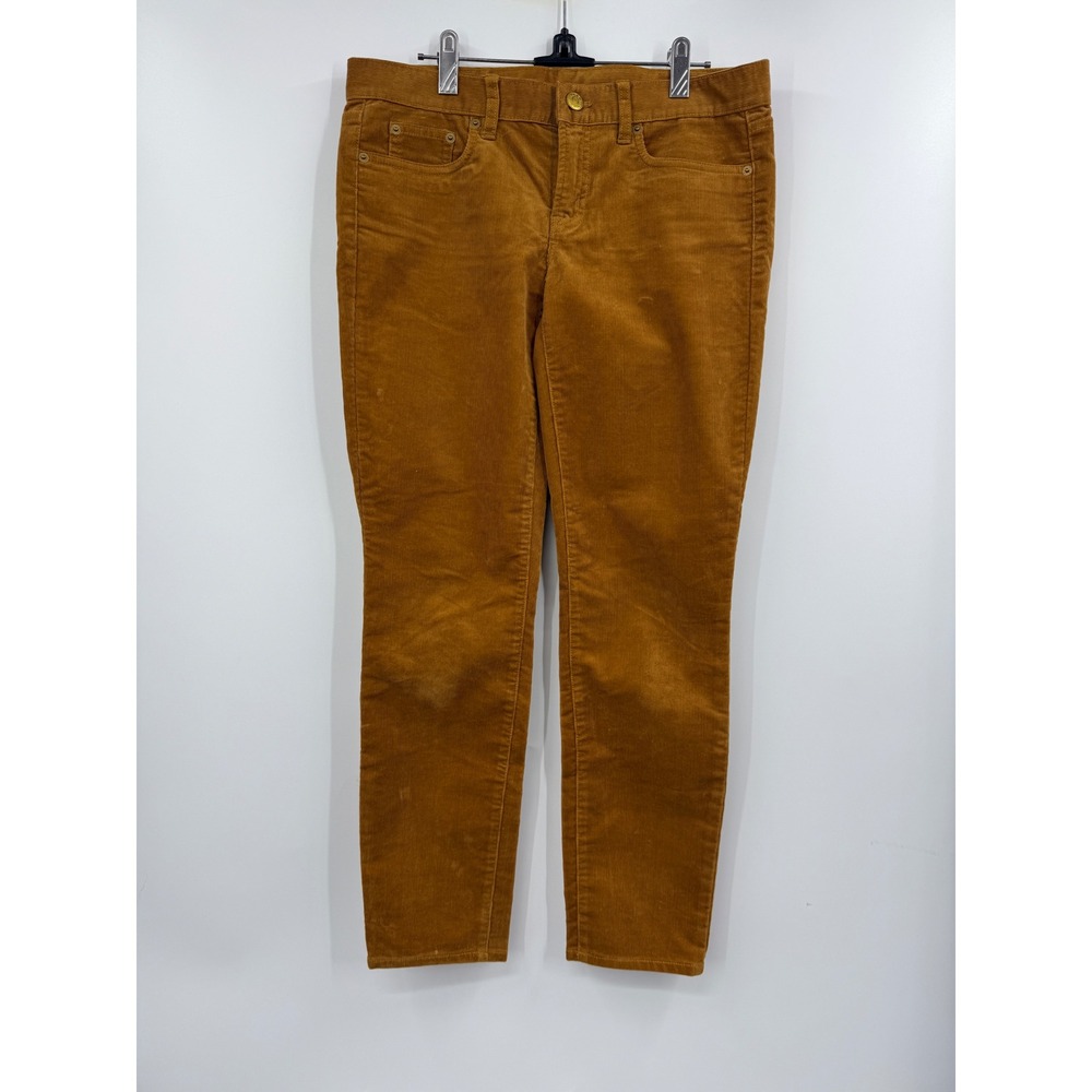 J Crew Corduroy Pants Women Size 28 Tan Skinny‎ Leg Style 18266